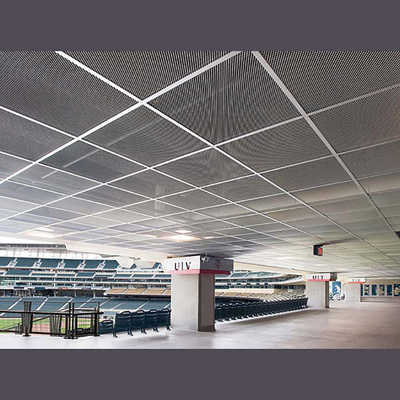 Schweißender Rahmen-Draht Mesh Ceiling Tiles Diamond Aluminum Mesh Ceiling Panels