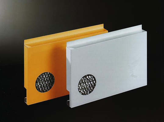 Dekorative beschichtete das u-Leitblech-Aluminiumplatten-Decken-hölzerne Korn verschob akustische Decken-Leitbleche