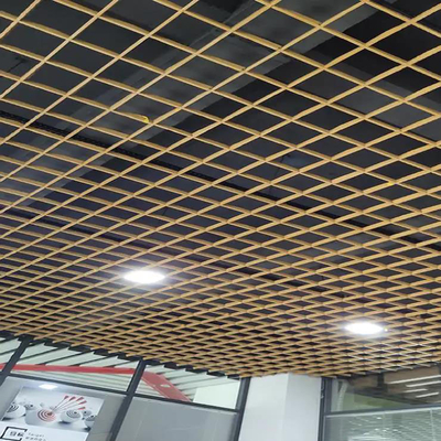 Decke des Metall100x100 deckt den Grill mit Ziegeln, der Aluminiumzellgebäude-Decken-Dekoration sperrt