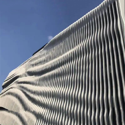 6000mm Wellen-Leitblech-Metallgebäude-Fassaden-Wand-Umhüllungs-Aluminiumvorhang