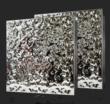 Wellen-Edelstahl-Platten-reflektierende Wasser-Kräuselungs-Blechtafel des Wasser-SS304