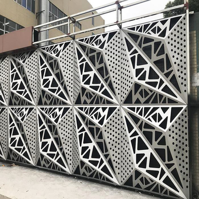 Aluminiumlaser der fassaden-3D schnitt Metallwand-kundengebundenes Muster