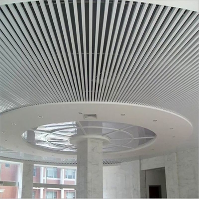 Aluminiumu-Leitblech-Metalldecke deckt dekorative kundengerechte 300mm Breite des Gebäude-mit Ziegeln