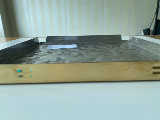 Hölzernes Edelstahl-Kräuselungs-Clip der Korn-Aluminium-Metalldecken-300x300x25mm in der Decke