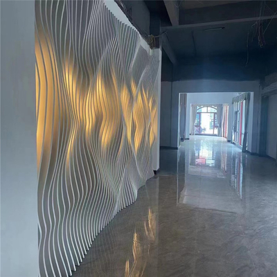 3.0mm Stärke-fertigte Aluminiumdecken-Entwurf Wellen-Wand-Leitblech besonders an