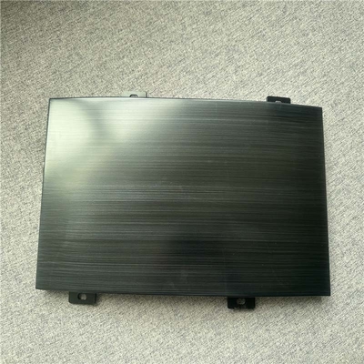 Stärke schwarzes des Farbhaarstrichendaluminiumspalten-Fassadenelement-2.85mm