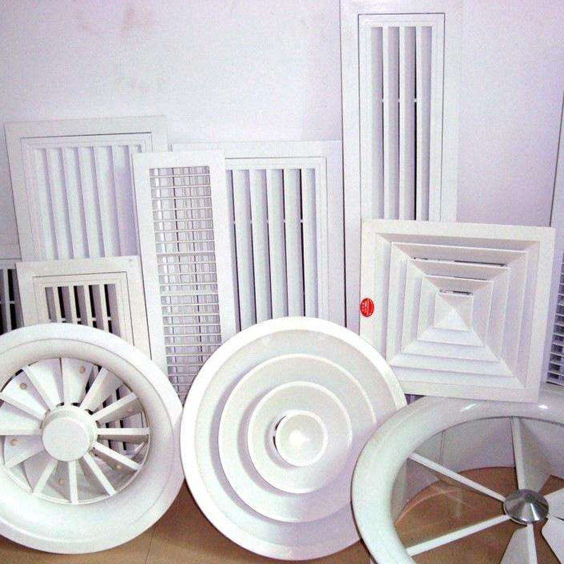 603 x 603 mm Aluminium-Metalldecken-Langstreifen-Luftauslass der zentralen Klimaanlage im Einkaufszentrum